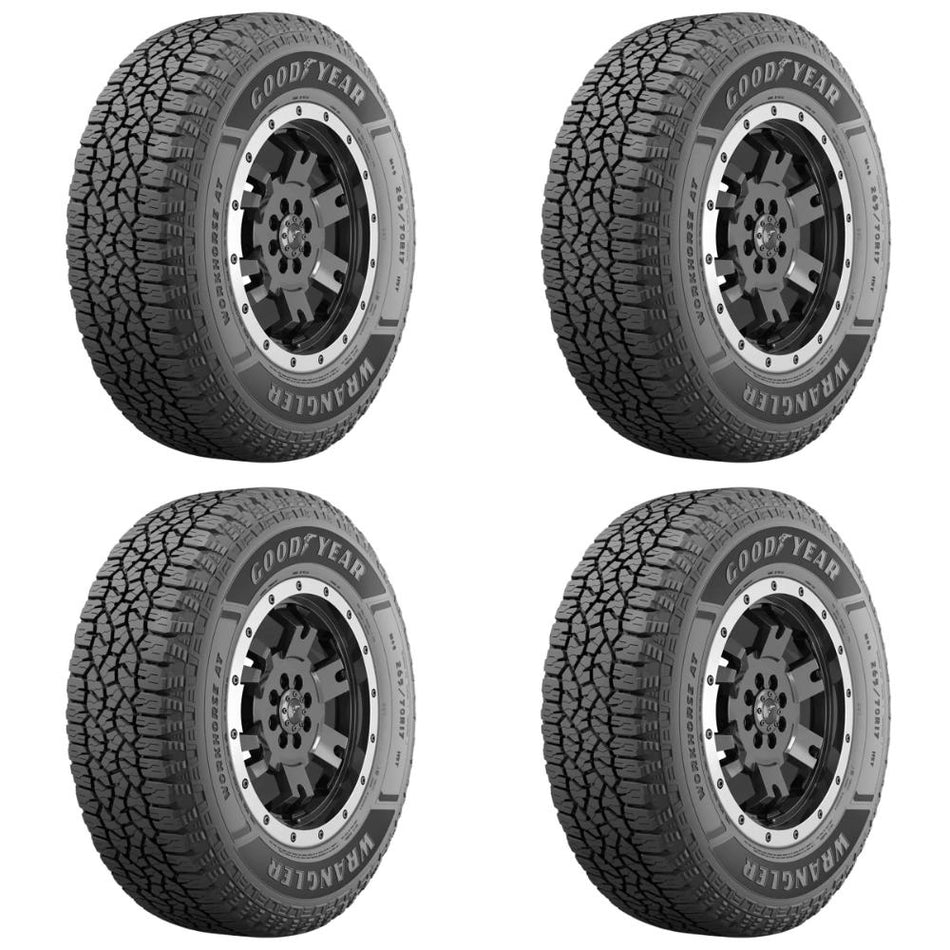 Kit 4 llantas LT265/70R17-10C 121/118S GOODYEAR WRANGLER WORKHORSE AT AUTO